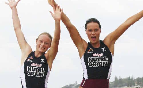 Sawtell’s surf lifesaving sisters Bonnie and Courtney Hancock are considered a big chance by many to succeed in the Ironwoman series which begins this Sunday. Sawtell’s surf lifesaving sisters Bonnie and Courtney Hancock are considered a big chance by many to succeed in the Ironwoman series which begins this Sunday.
